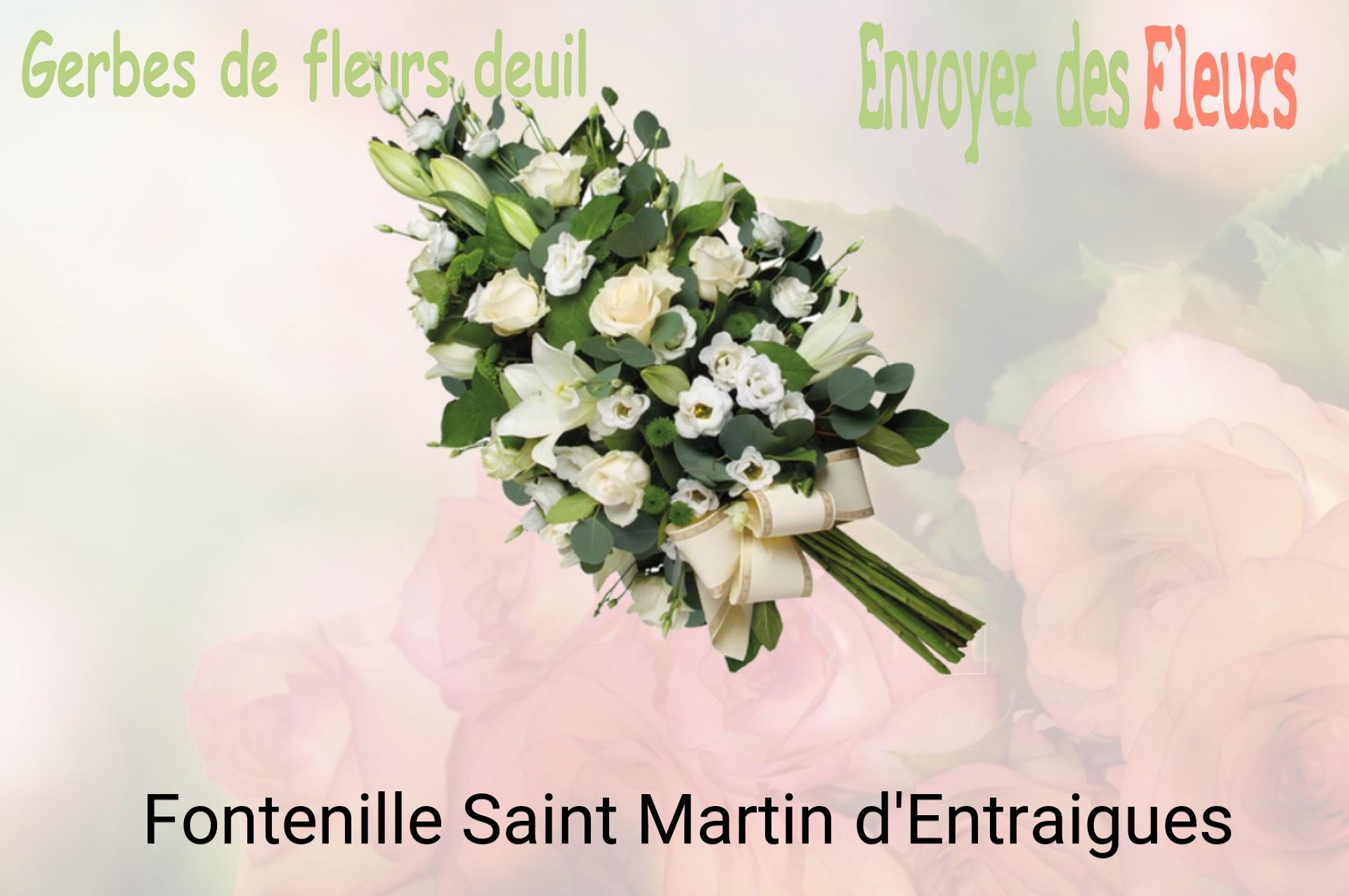 Gerbe de fleurs de deuil livrée à Fontenille-Saint-Martin-d'Entraigues